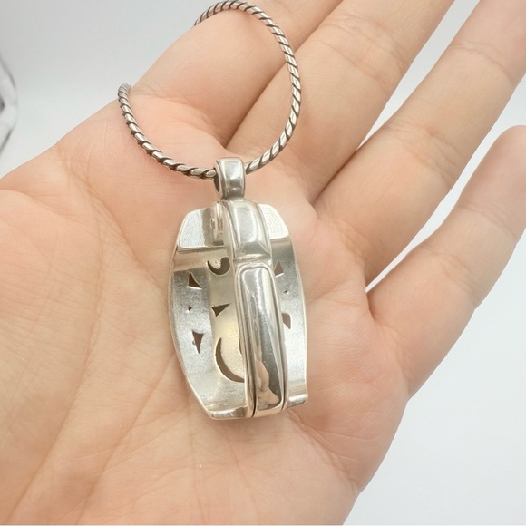 Brighton London Groove Badge Clip Necklace - Picture 5 of 7